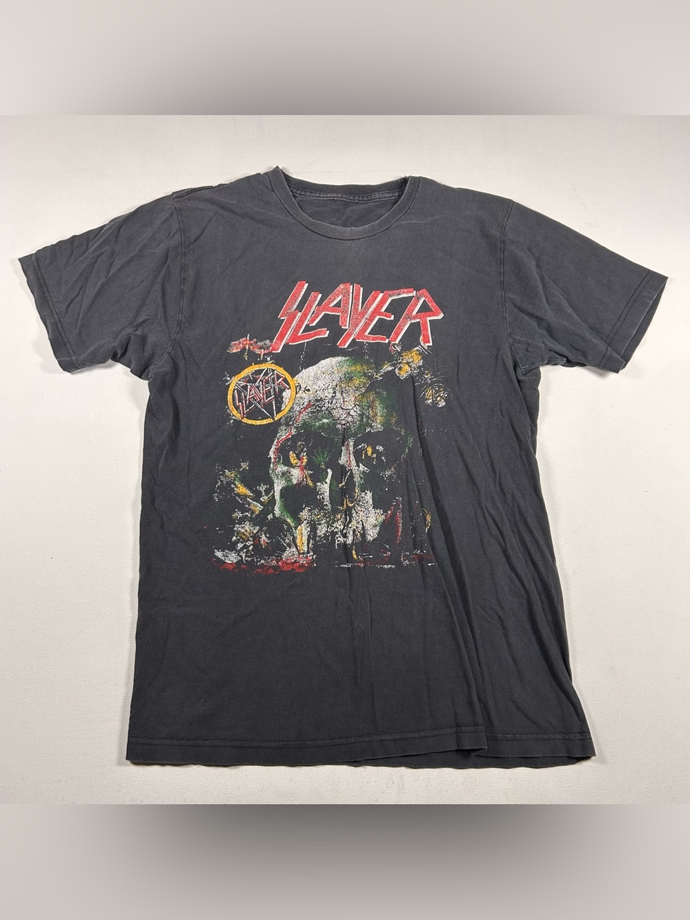 Vintage Slayer South Of Heaven Shirt Faded Metal Mens Medium Miss Tag 90s Repro